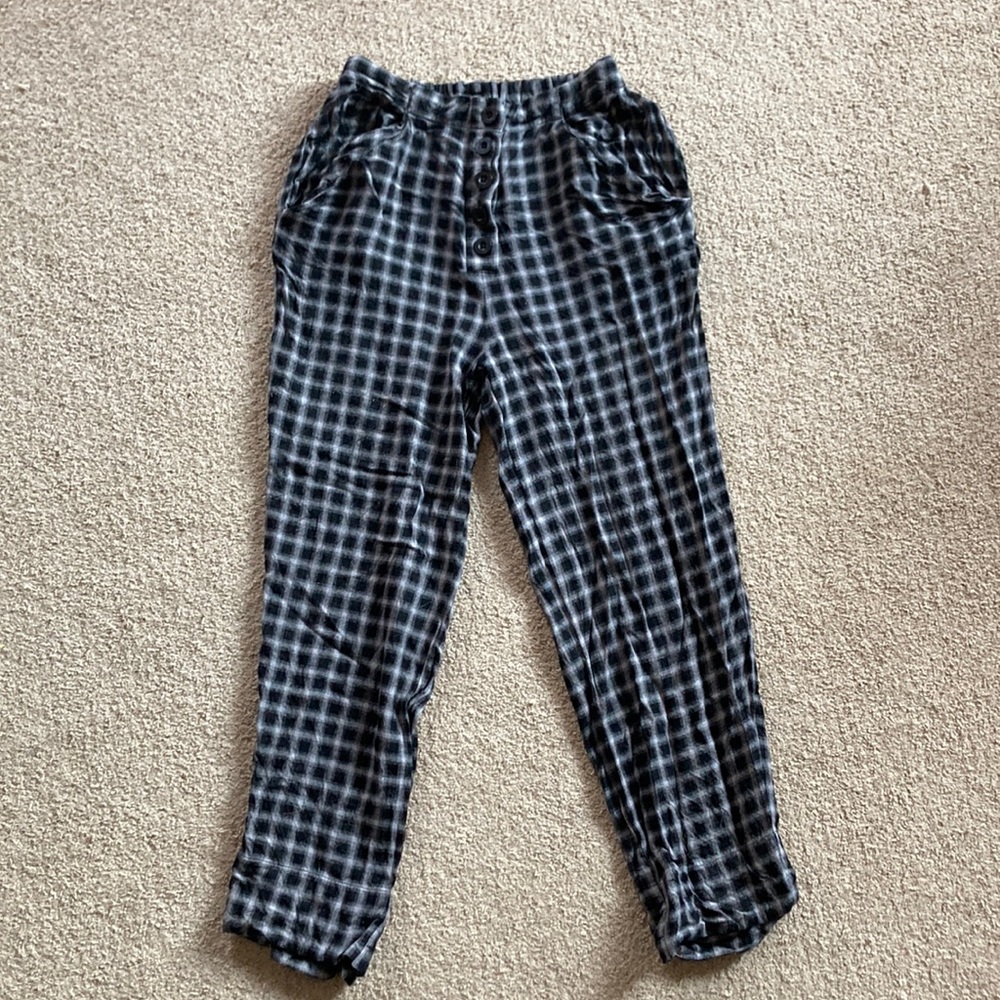 RVCA, extra small, black and gray plaid pants